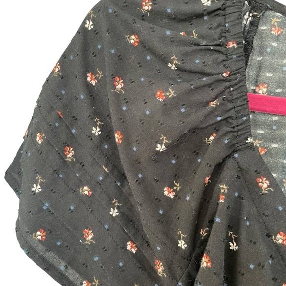 Madewell Ruffle Sleeve Wrap Top Blouse Spring Floral - Picture 7 of 9